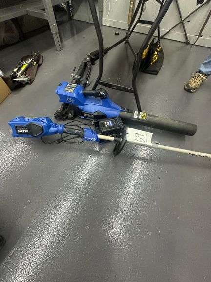 Grouping of Kobalt 80V Max Battery Powered Landscaping Tools w/ Batteries & Charger image
