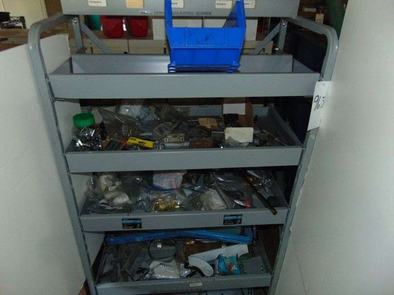 Metal Shelf & Contents of Household Supplies