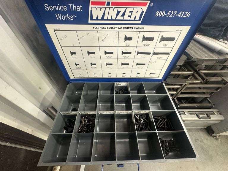 Winzer Button Head, Socket Heads and Flat Head in 4-Drawer Cabinet