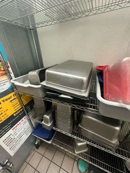 Contents Only -  Metal  Prep Station Containers / Pans / Bowls / Knives / Scoops & More
