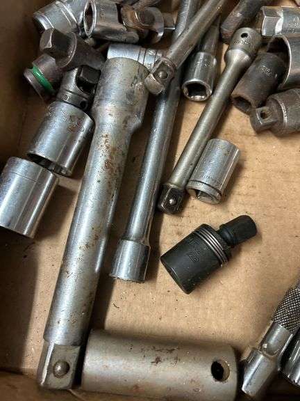 Tray of Assorted Sockets and Extensions
