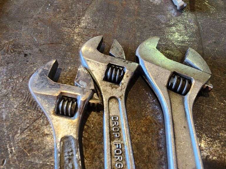 Three Adjustable Wrenches