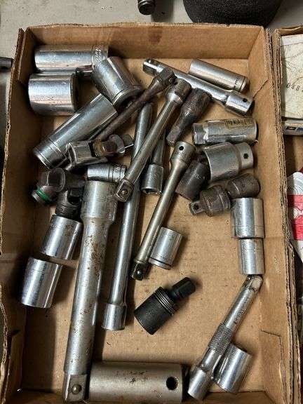 Tray of Assorted Sockets and Extensions