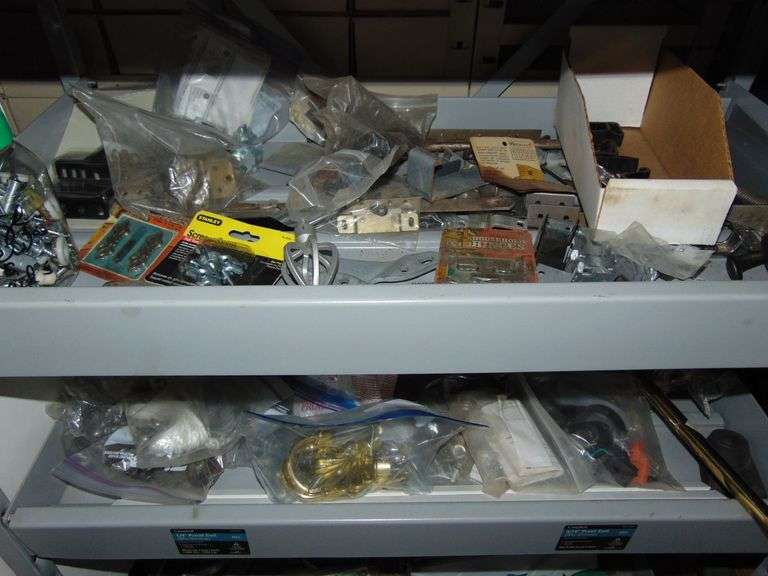 Metal Shelf & Contents of Household Supplies