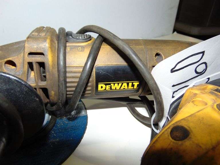 Two DeWalt 4" Side Grinders