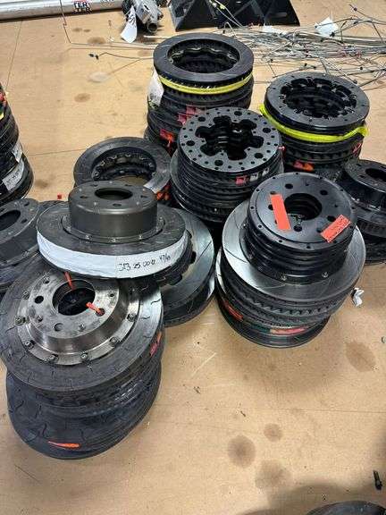 Large Grouping of Used Rotors Some with Brake Hats