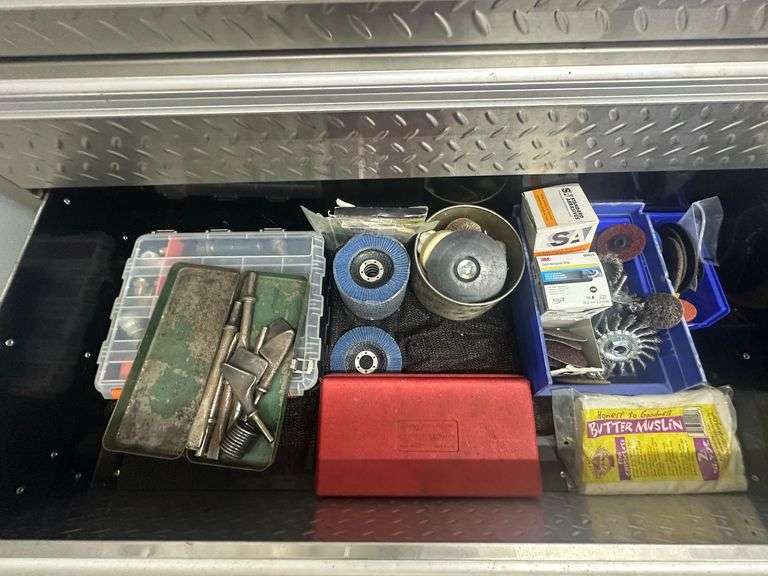 Grouping of Abrasive Sanding & Grinding Tools w/ A Snap-On Air Powered Scraper image