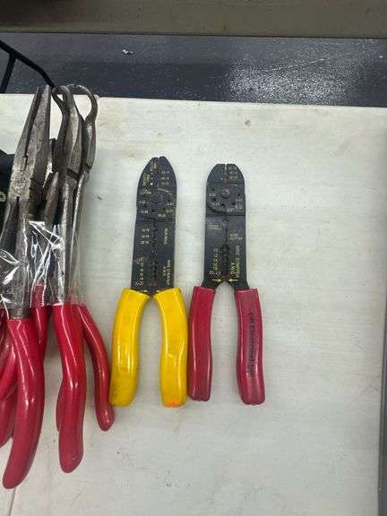 Assorted Longnose Specialty Pliers, Wire Crimper/Strippers & Rivet Guns