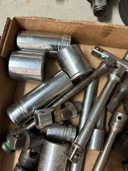 Tray of Assorted Sockets and Extensions