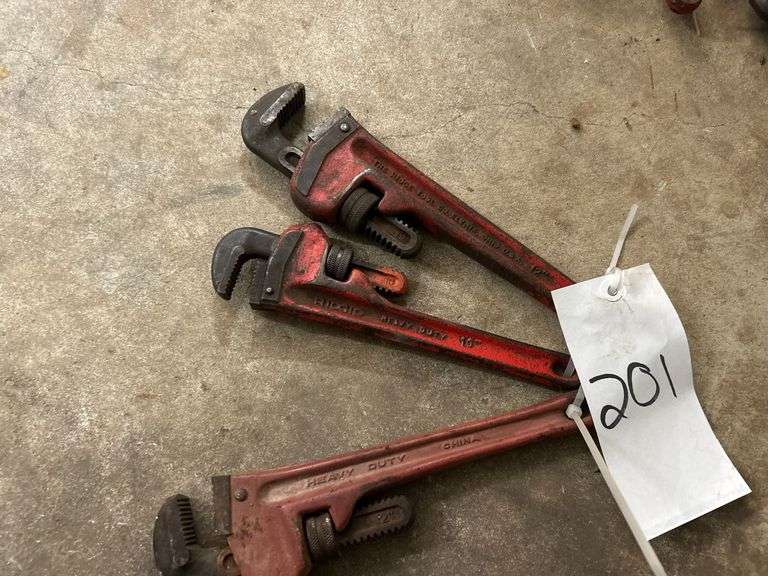 Three Pipe Wrenches
