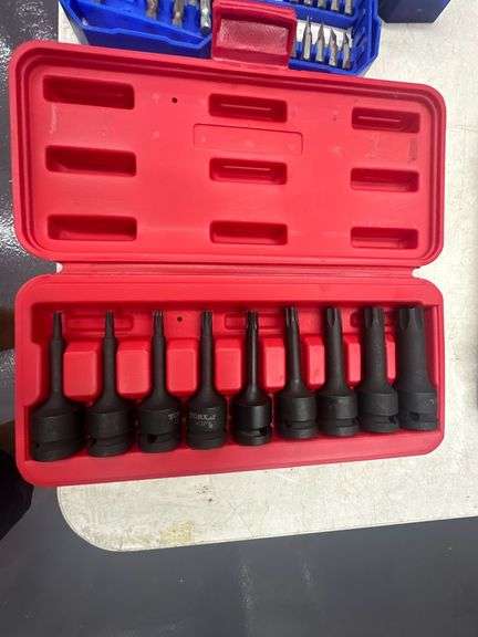 Grouping of Torx Power Ratchet Hex Driver Kit & Assorted Impact Driver Sets