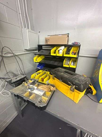 Hardware Organizing Storage Bins w/ Contents