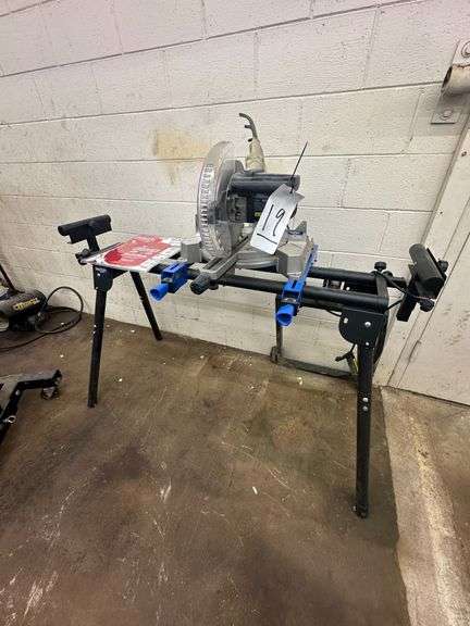 Delta Shopmaster 10" Miter Saw w/ Miter Saw Stand Set w/ Additional Diablo 12" Diamond Saw Blade