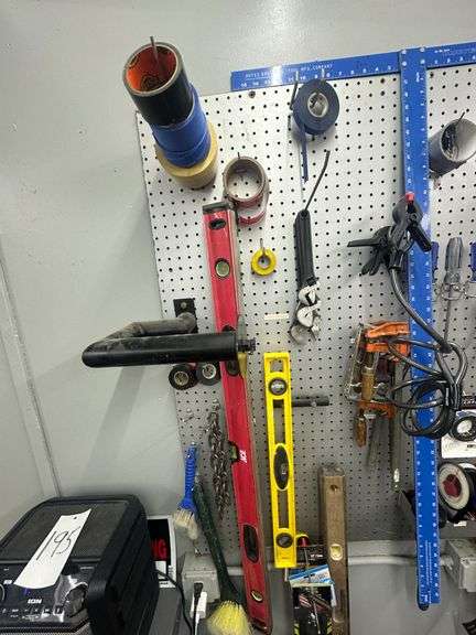 Pegboard Storage Wall w/ Huge Variety of High Quality Mechanic's Hand Tools