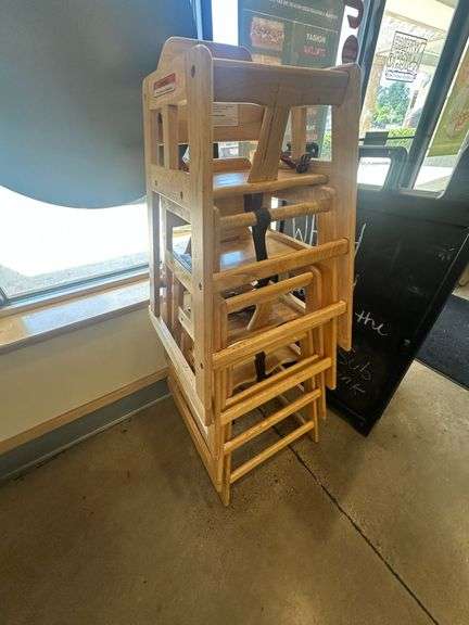Three Children's High-Chairs & One Sandwich Board