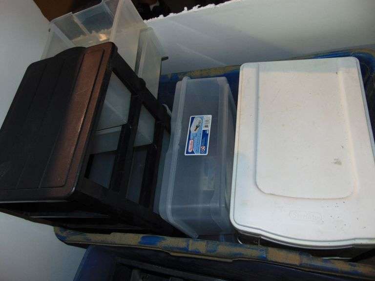 Tote of Misc. Elec. Supplies, Boxes, Covers, Wire
