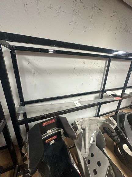 140" x 18"w x 68" Tall Black Steel Wheel Rack