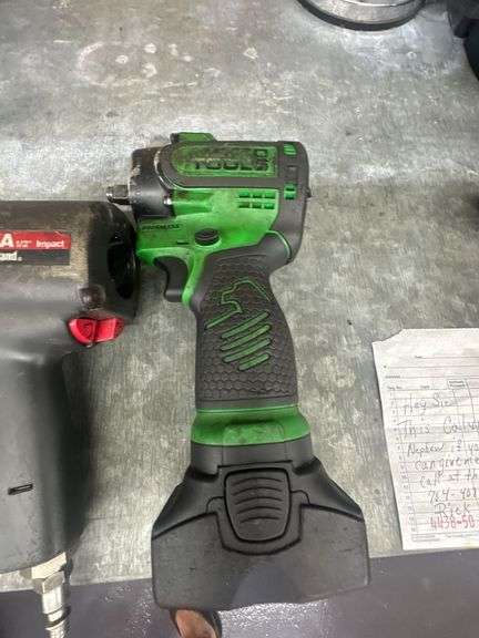 One Ingersoll-Rand Air Powered Impact Wrench & One Matco Brushless Battery Powered 1/2" Impact Wrench