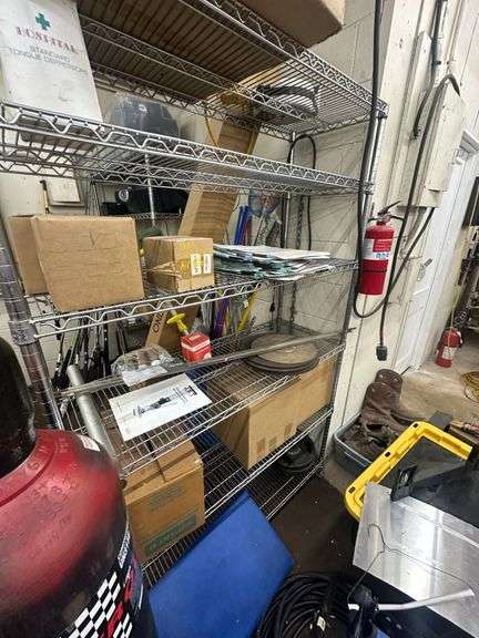 Wire Storage Racks w/ Contents