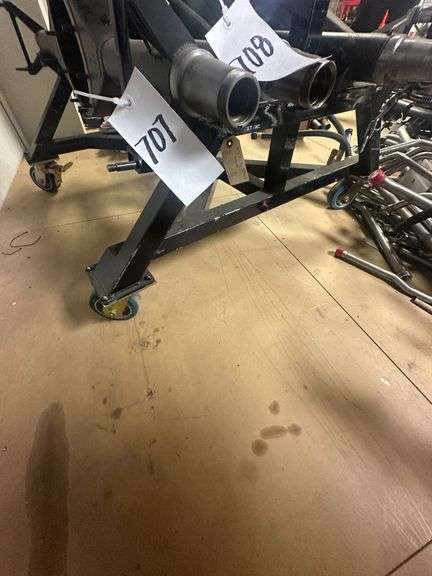 Black Rolling Rear End Rack (Holds 16)