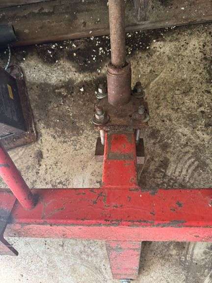 Tractor Bale Spear |  3-Point Hitch | Red