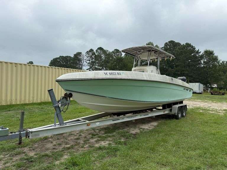 2006 Key West 29CC Sport Fish Hull # KWELC101A606 w/ 2006 Wesco Trailer VIN# 1W7B1302461003376 image