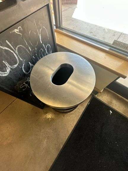 Two Metal Trash Cans
