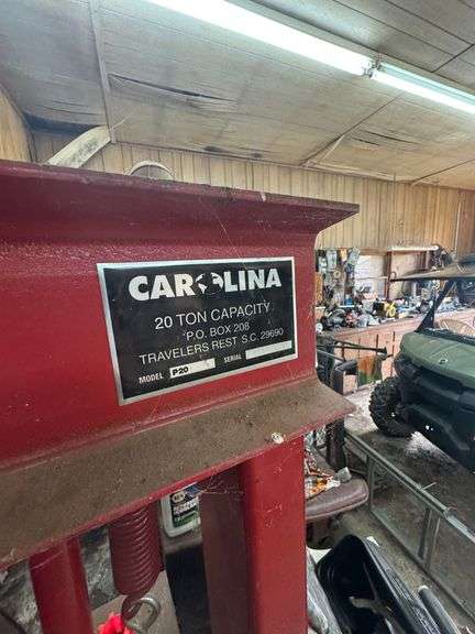 Carolina 20 Ton Hydraulic H-Frame Floor Shop Press, Model CP20, SR # 500005