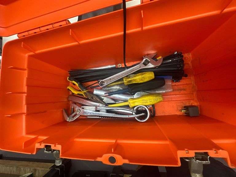 Mechanic's Toolbox and Removable Tray w/ Contents