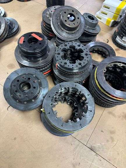 Large Grouping of Used Rotors Some with Brake Hats