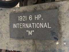 1921 International Harvester Model M 6 HP Hit and Miss Engine | Wheeled Cart w/ Seat
