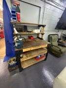 Wood Work Bench with Ryobi 6" Grinder