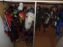 Contents of Cabinet Motorcycles Protected Riding Gear