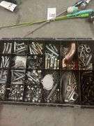 Misc Nuts & Bolts in Wire Bin