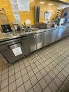 Stainless Steel Prep / Work Station with Storage, Shelving, Refrigerated Counter Top