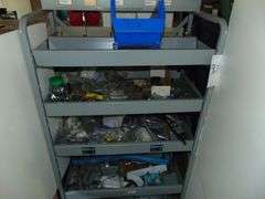 Metal Shelf & Contents of Household Supplies