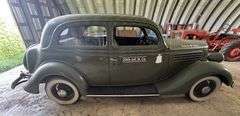 1935 Ford Tudor Sedan | Painted Green with "U.S.A.-W-1825", "29th Inf. H. Co." | Ford Flathead V8 Engine GB-6050|Miles Unknown | HAVE TITLE | VIN# 181624024