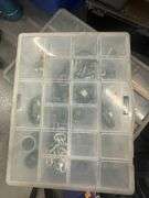 Five Assorted Bins Nuts Bolts & Washers