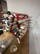 Red Rolling Drive Shaft Rack (holds 28)