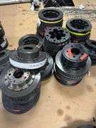 Large Grouping of Used Rotors Some with Brake Hats