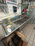 Stainless Steel 3-Basin Commercial Dish Sink