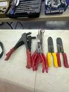 Assorted Longnose Specialty Pliers, Wire Crimper/Strippers & Rivet Guns