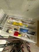 Assorted Fishing Poles w/ Tackle Box