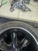 Set of Performance Tires On Foose Aluminum Racing Rims