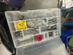 Five Assorted Bins Nuts Bolts & Washers