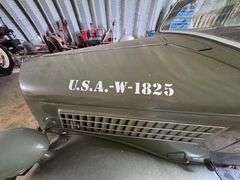 1935 Ford Tudor Sedan | Painted Green with "U.S.A.-W-1825", "29th Inf. H. Co." | Ford Flathead V8 Engine GB-6050|Miles Unknown | HAVE TITLE | VIN# 181624024