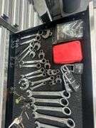 Assorted Wrenches w/ Ratcheting Socket Wrench & Crows Foot Wrenches