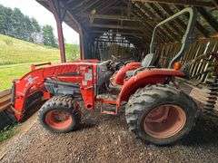Kubota Compact Utility Tractor Model L3130 w/ Woods LC102 Groundmover X Front-end Loader