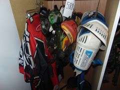 Contents of Cabinet Motorcycles Protected Riding Gear