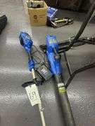 Grouping of Kobalt 80V Max Battery Powered Landscaping Tools w/ Batteries & Charger